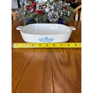 Corning Ware Blue Cornflower P-9-B 9" Square Casserole Dish Vintage USA